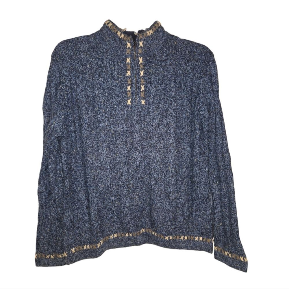 Woolrich Blue Quarter Zip Cozy Sweater - Picture 2 of 11